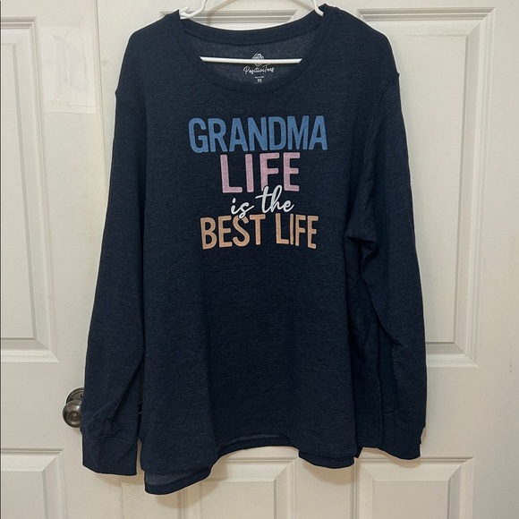 Positive Tees Grandma life is the best life sweatshirt size 2X blue size 20 W - Picture 1 of 6